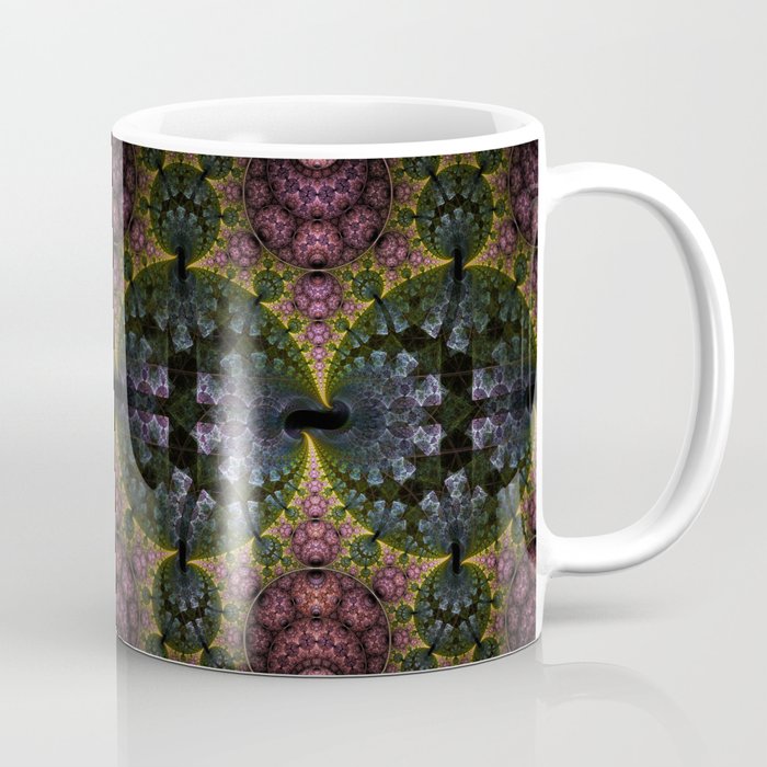 Fractal Abstract With Orbs And Tribal Patterns Coffee Mug By