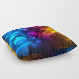 colorful-3d-squares-background Floor Pillow