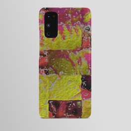 Patchwork Memories Pink and Chartreuse Art and decor Android Case