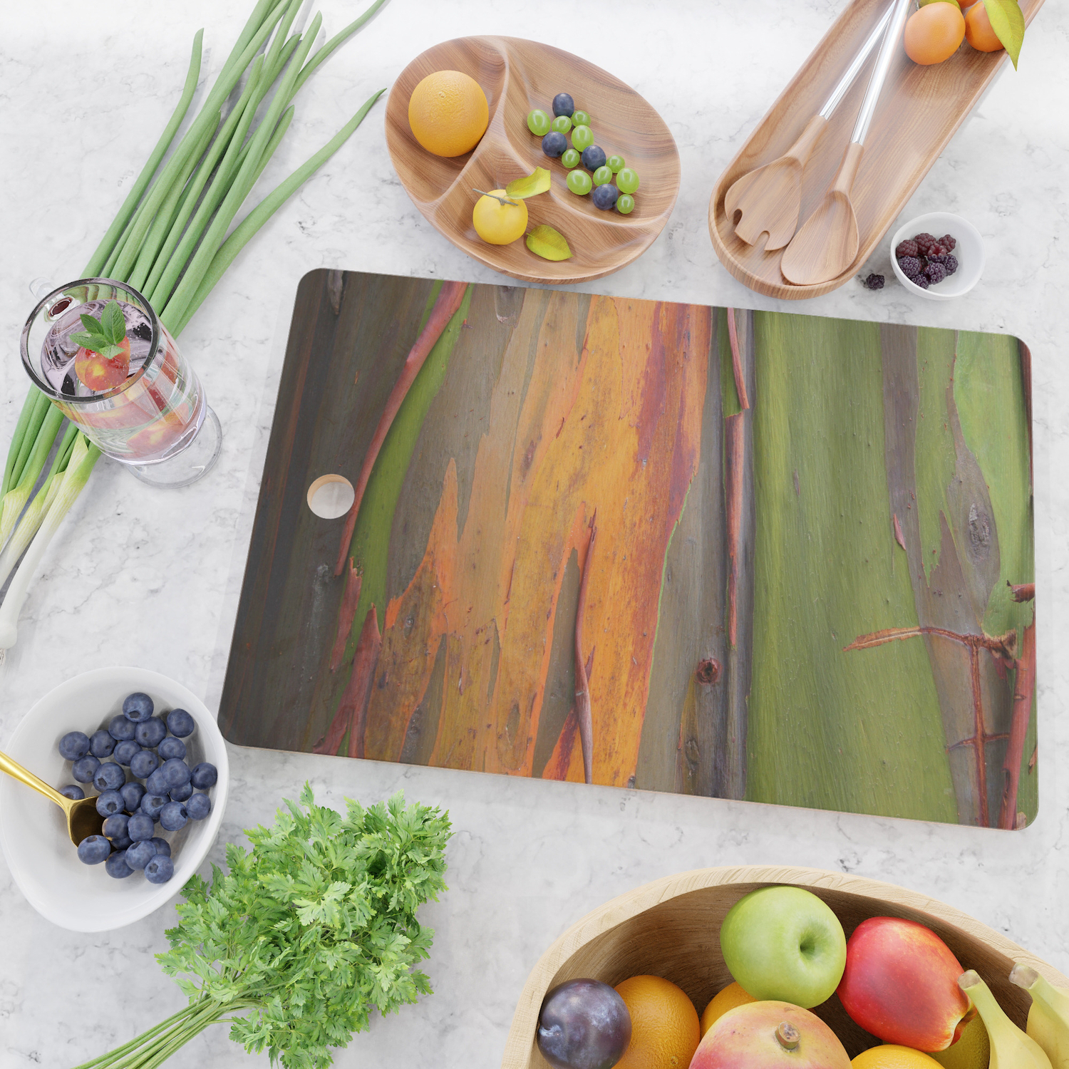 Rainbow Eucalyptus Cutting Board By Lennyfdzz Society6