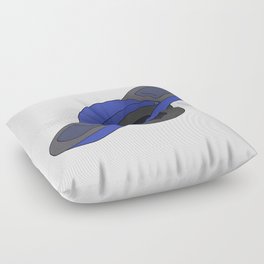 Blue One Wheel Floor Pillow