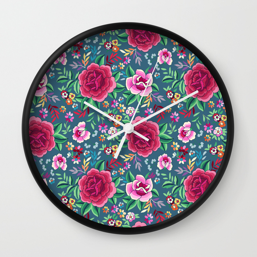 Spanish Rose Wall Clock