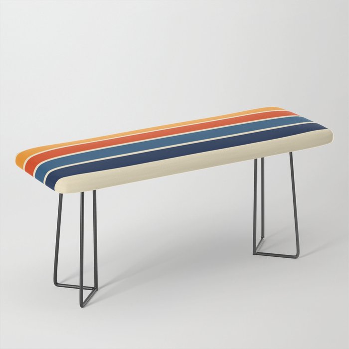 Classic Retro Stripes Bench