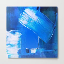 Abstract Blue Art Metal Print | Bright, Ink, Sea, Abstractart, Colorful, Aqua, Ocean, White, Watercolor, Cute 