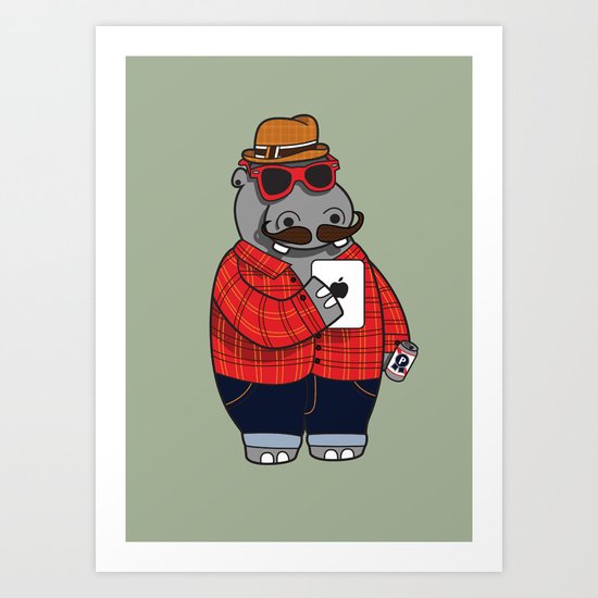 Hipposter Art Print