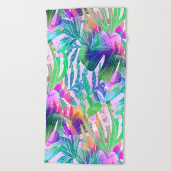 Pink Hawaiian Beach Towel