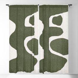 Abstract Retro Shapes Blackout Curtain