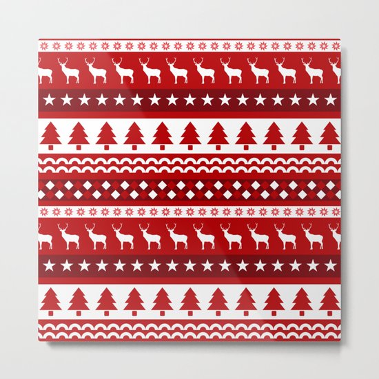Christmas Pattern Metal Print