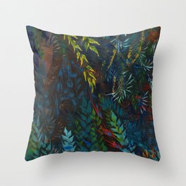 "Yellow Cascade Yellow leaves" Throw Pillow