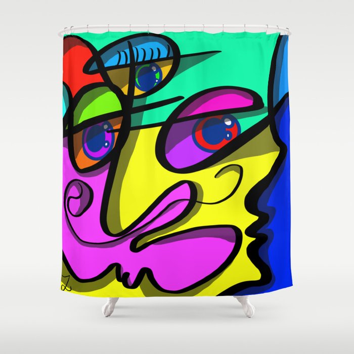 FACΞ: Look at Me Shower Curtain
