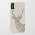 Stag Deer On Beige Shower Curtain By Florent Bodart
