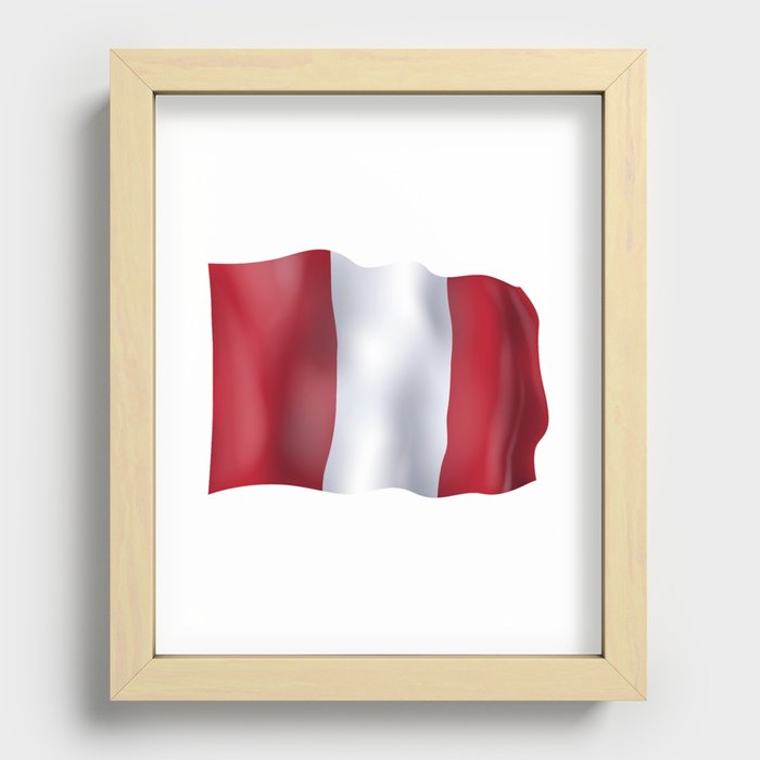 Peru flag Recessed Framed Print
