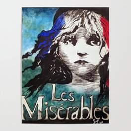 Les Miserables Playbill Art Poster | Musicaltheatre, Lesmiserables, Showtunes, Theater, Watercolor, Musicals, Lesmis, Broadway, Ink, Painting 