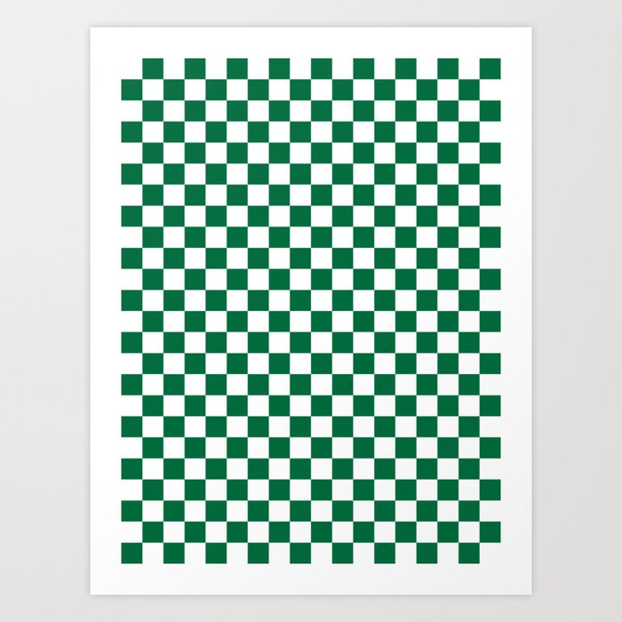 White and Cadmium Green Checkerboard Kunstdrucke White and Cadmium Green Checkerboard Kunstdrucke