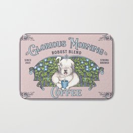 Old English Sheepdog Vintage Coffee  Bath Mat