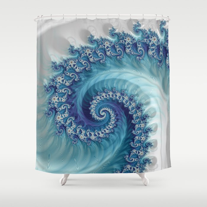 Sound of Seashell - Fractal Art Shower Curtain