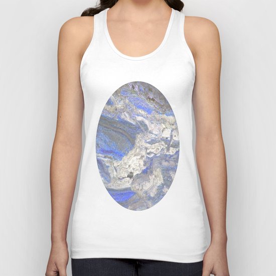 Arabescato-Orobico-Blue-Marble Unisex Tank Top