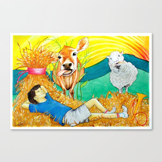 Little Boy Blue Canvas Print
