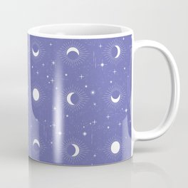 Vintage Celestial Pattern, Galaxy, Stars, Moon, Sun Coffee Mug