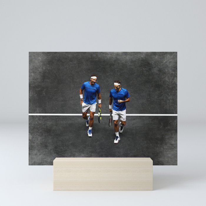 Nadal & Federer Mini Art Print