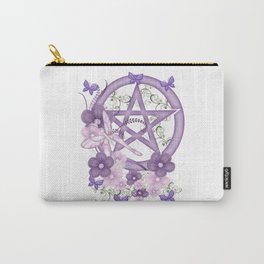 Lilac Pentagram and Butterflies Carry-All Pouch