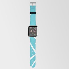 White cross marks on blue background Apple Watch Band