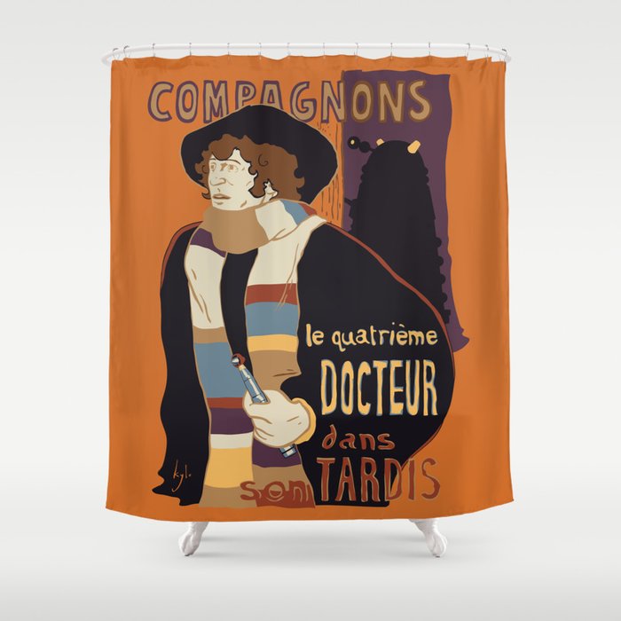Le Fourth Doctor Shower Curtain