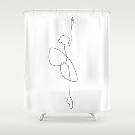 Line Ballerina Shower Curtain