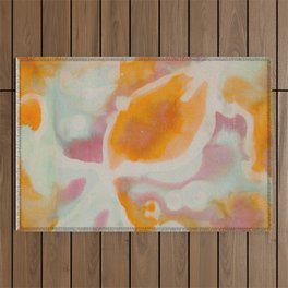 Abstract Silk Painting Outdoor Rug