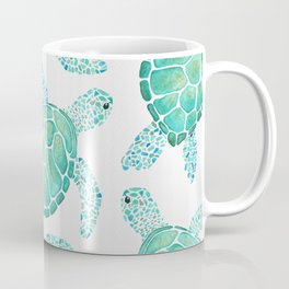 Sea Turtle Pattern - Blue Mug