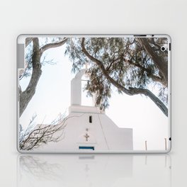 White Church in Greece | Happy Travel Photography in South Europe | Summer Days Hike on the Islands  Laptop Skin
