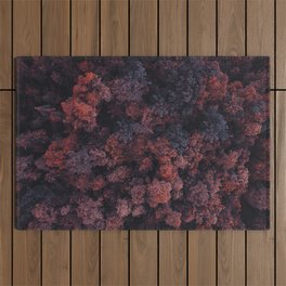 Red Forest | Aerial Photography  Outdoor Rug