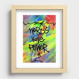 Words Have Power Recessed Framed Print