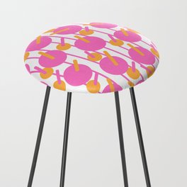 Below Deck Cocktails Pink And Orange Abstract Cherry Stripe Counter Stool