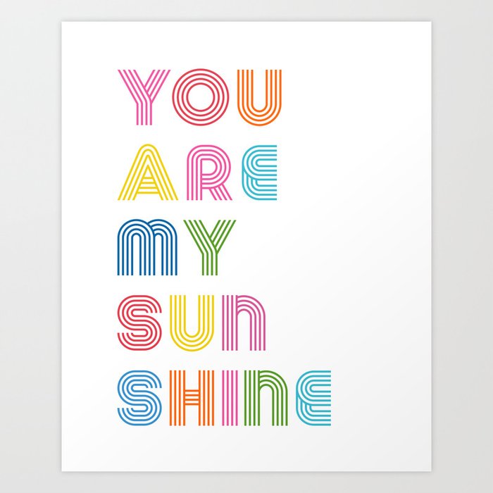 You Are My Sunshine Brightly Colored Kids Room Decor Art Print By Enframephotography You Are My Sunshine Brightly Colored Kids Room Decor Art Print By Enframephotography