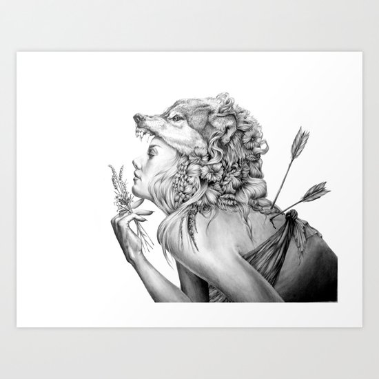 Holly Art Print