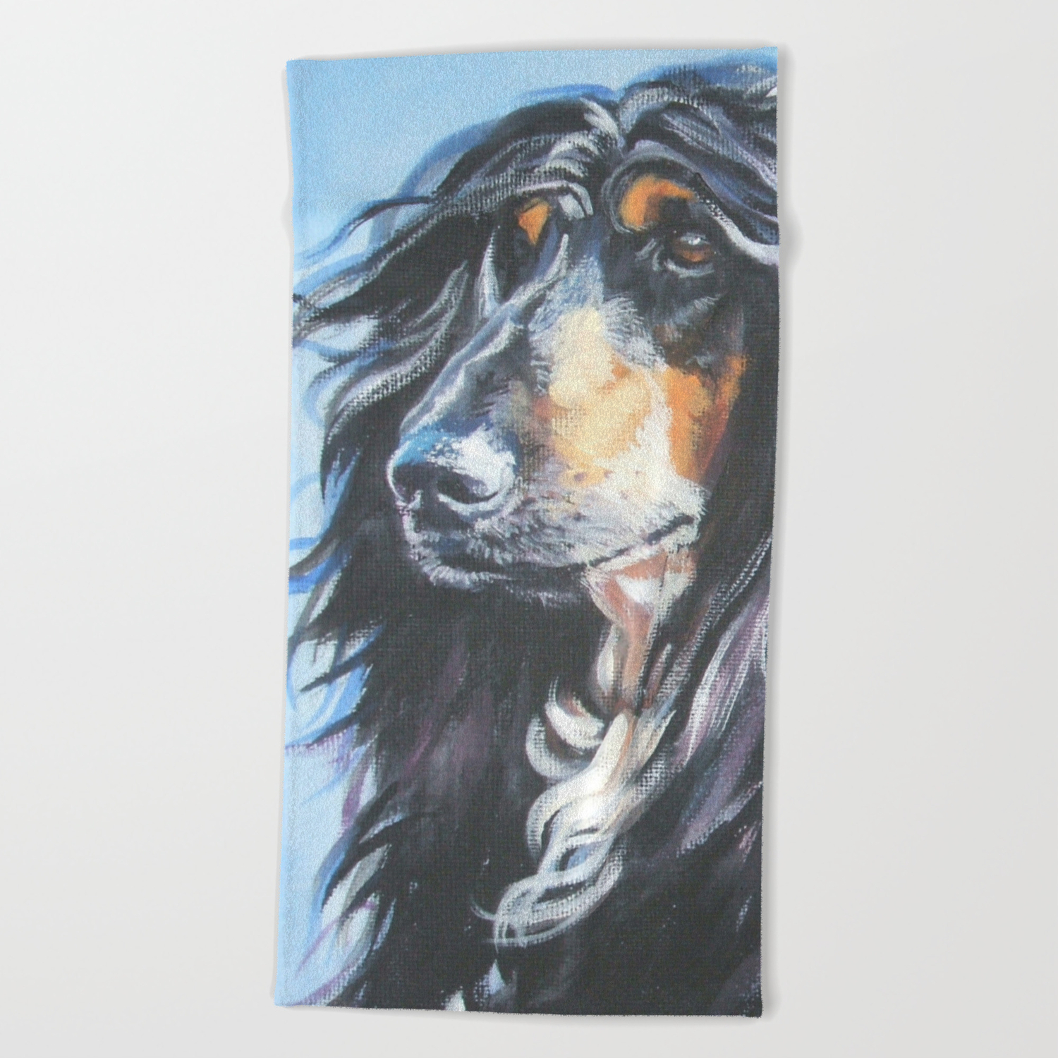 Afghan Hound Beautiful Fine Art Dog Painting By L A Shepard Beach