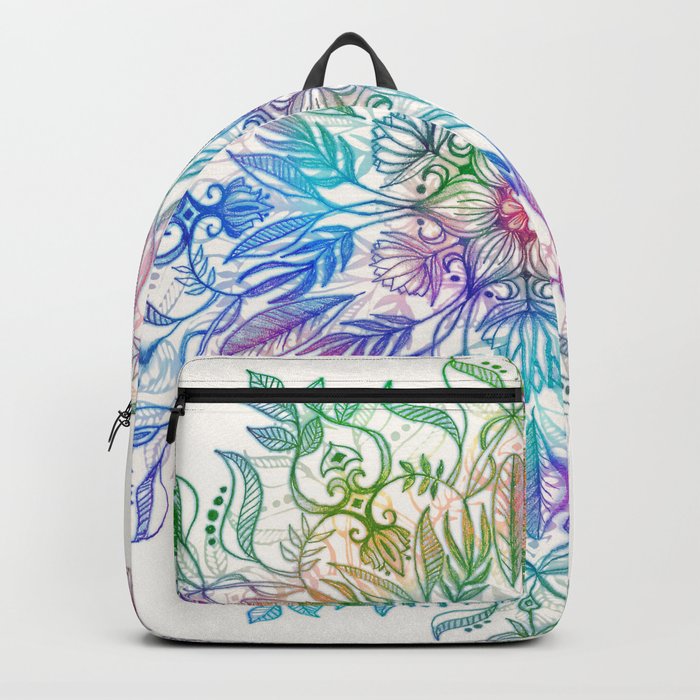 Nature Mandala in Rainbow Hues Backpack