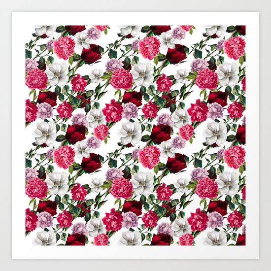 Fashion Floral Pattern Art Print