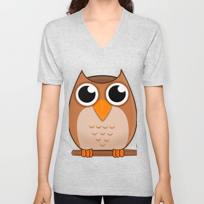 Great Owl V Neck T Shirt