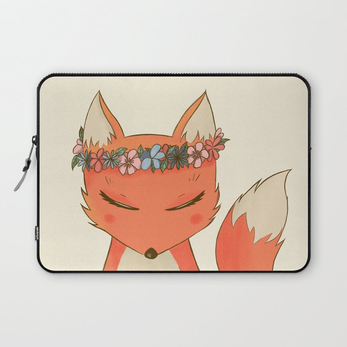 Flower Foxy Laptop Sleeve