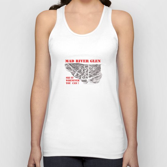 Mad River Glen Vermont, Ski it Whenever You Can! Illustration Unisex Tank Top