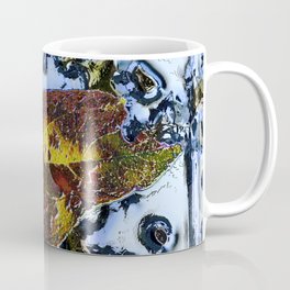Apple and its Leaf Coffee Mug | Emboss, Autumn, Ornamental, Design, Craft, Bright, Decorative, Metal, Nature, Flora 