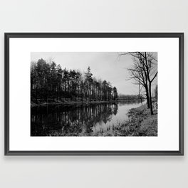 Forrest Reflection upstate NY (BNW) Framed Art Print