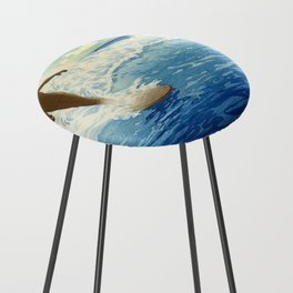 Hawaii, The Surf Rider Painting Charles Bartlett Counter Stool