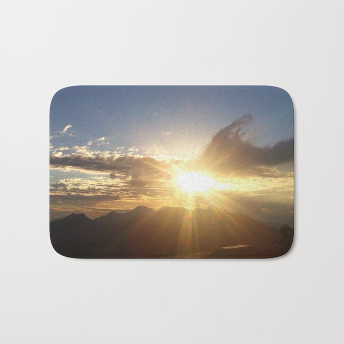 Brazil Photography - Beautiful Sunrise Over The Brazillian Mountains Bath Mat