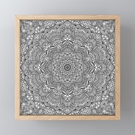 Subtle Lotus Mandala Framed Mini Art Print