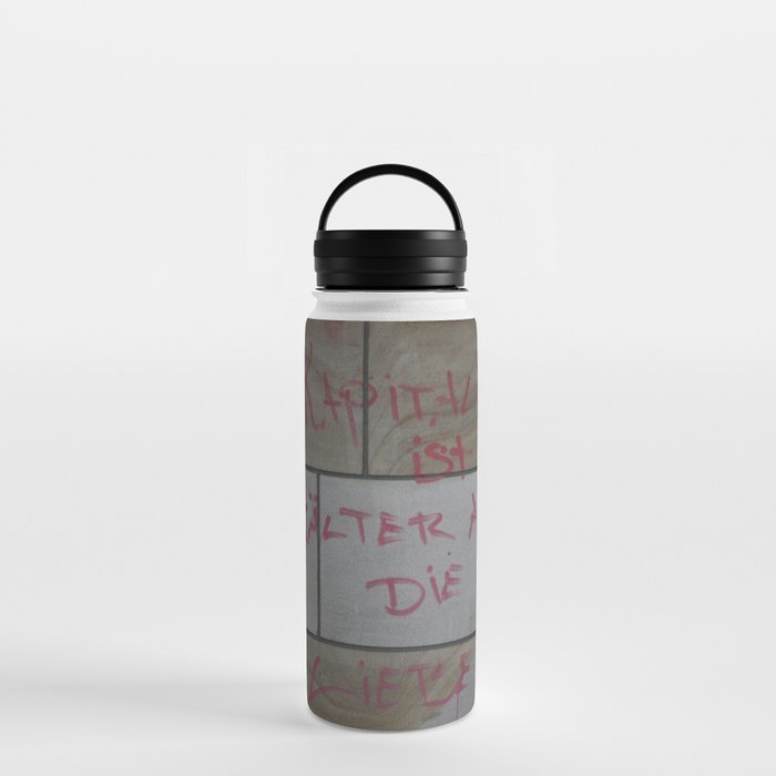 Capitalism graffito Water Bottle