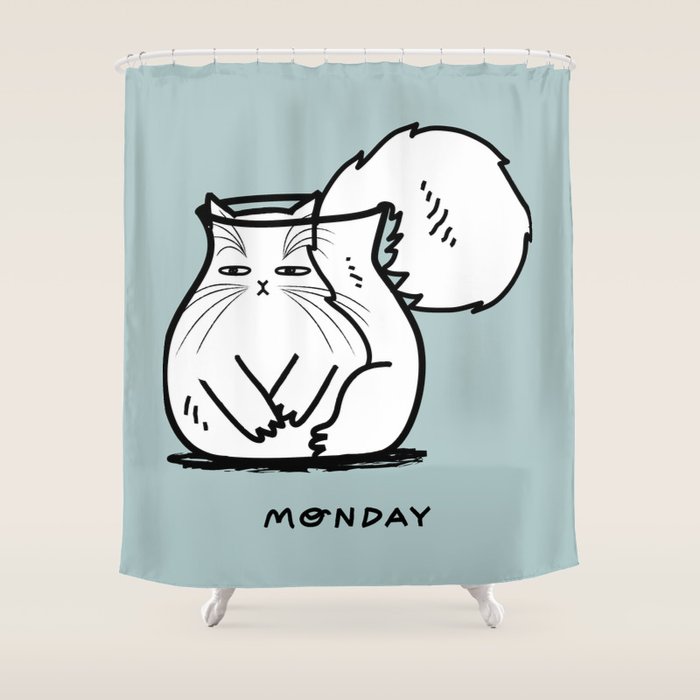 Monday Shower Curtain By Oliverlake Society6