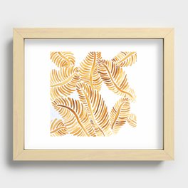 gold leaves Recessed Framed Print